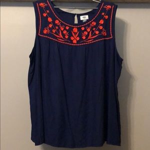 COPY - Cute blue and orange tank top!